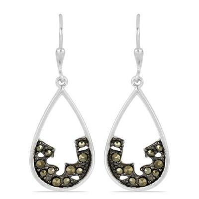 BUY 925 SILVER AUSTRIAN MARCASITE GEMSTONE  EARRINGS